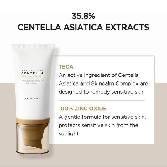 Skin1004 Ácido Hialurónico Centella Asiatica Protector Solar Acuoso/Esencia Solar 50Ml