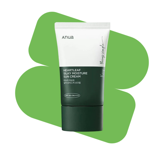 Crema Solar Hidratante Sedosa Coreana Anua Heartletleaf SPF50 + Productos Solares Para El Cuidado Facial Diario Ligeros E Hidratantes